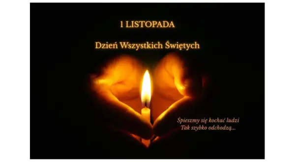Płonąca świeca w dłoniach tworzących serce. 1 listopada, Dzień Wszystkich Świętych. Modlitwa za zmarłą mamę.