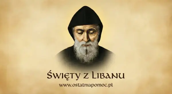 Święty z Libanu, obraz przedstawiający św. Charbela, zachęca do 9-dniowej litanii.