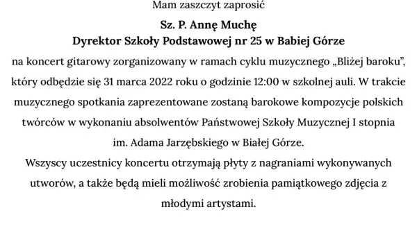 Jak napisać zaproszenie na koncert, aby zaskoczyć gości?