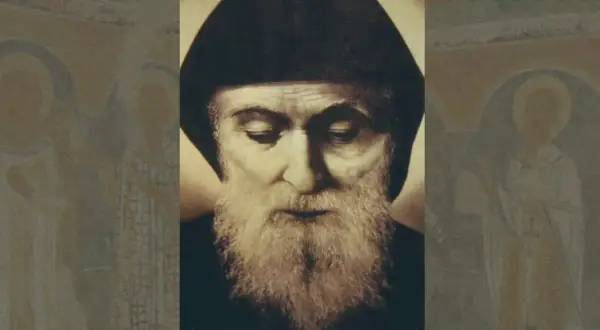 Portret św. Charbela, w ciszy i skupieniu, symbolizujący modlitwę do św. Charbela o uzdrowienie.