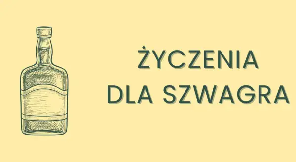 Szkic butelki z napisem "Życzenia dla szwagra". Idealne na urodziny!